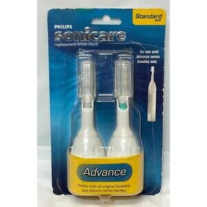Philips Sonicare Advance Replacement Toothbrush Heads 2 Standard Size 4100-4800